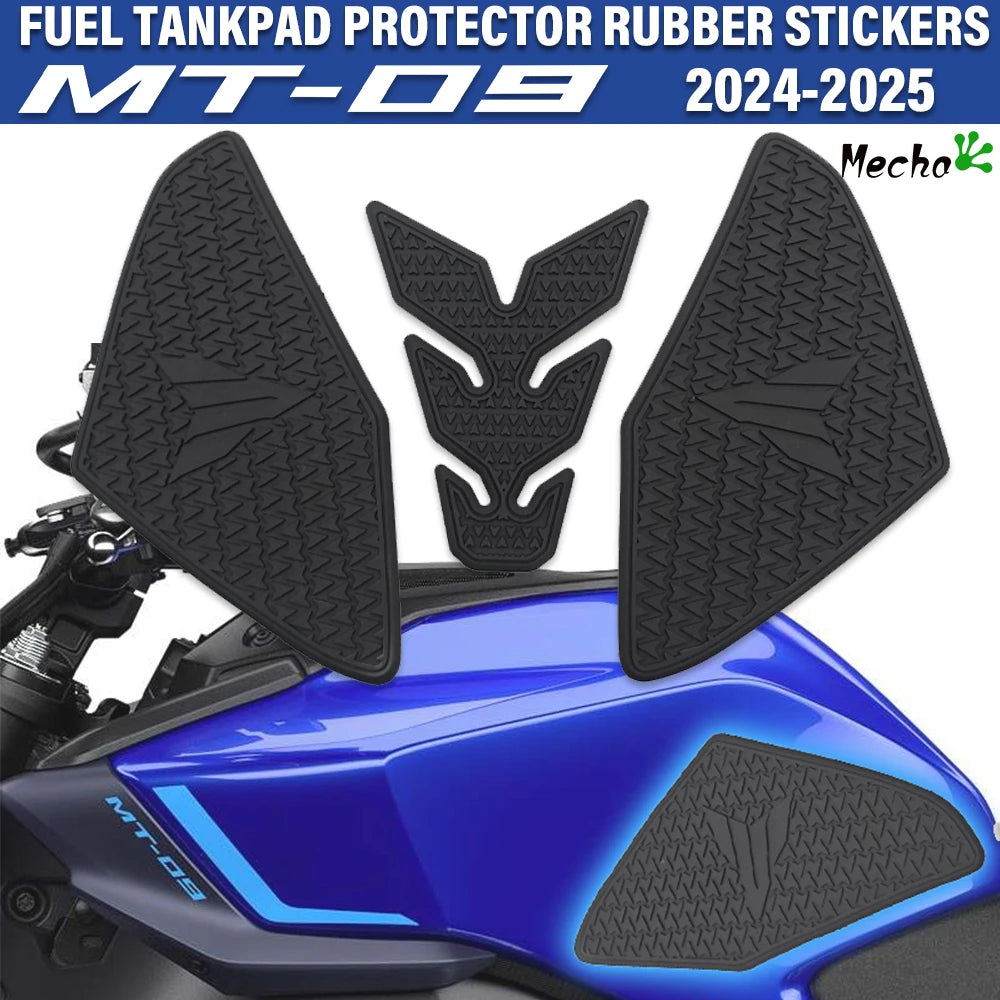 MT09 2024 2025 Tank Pad Motorcycle Accessories Fuel Tank Pad For YAMAHA MT-09 mt09 Non-slip Side Fuel Tank Waterproof Pad