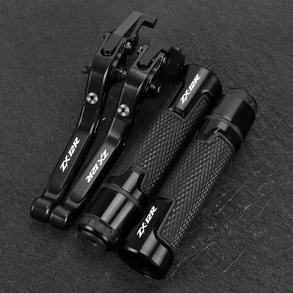 FOR KAWASAKI ZX12R 2000-2001-2002-2003-2004-2005 Motorcycle Aluminum Brake Clutch Levers Handlebar Grip Handle Hand Grips ZX-12R