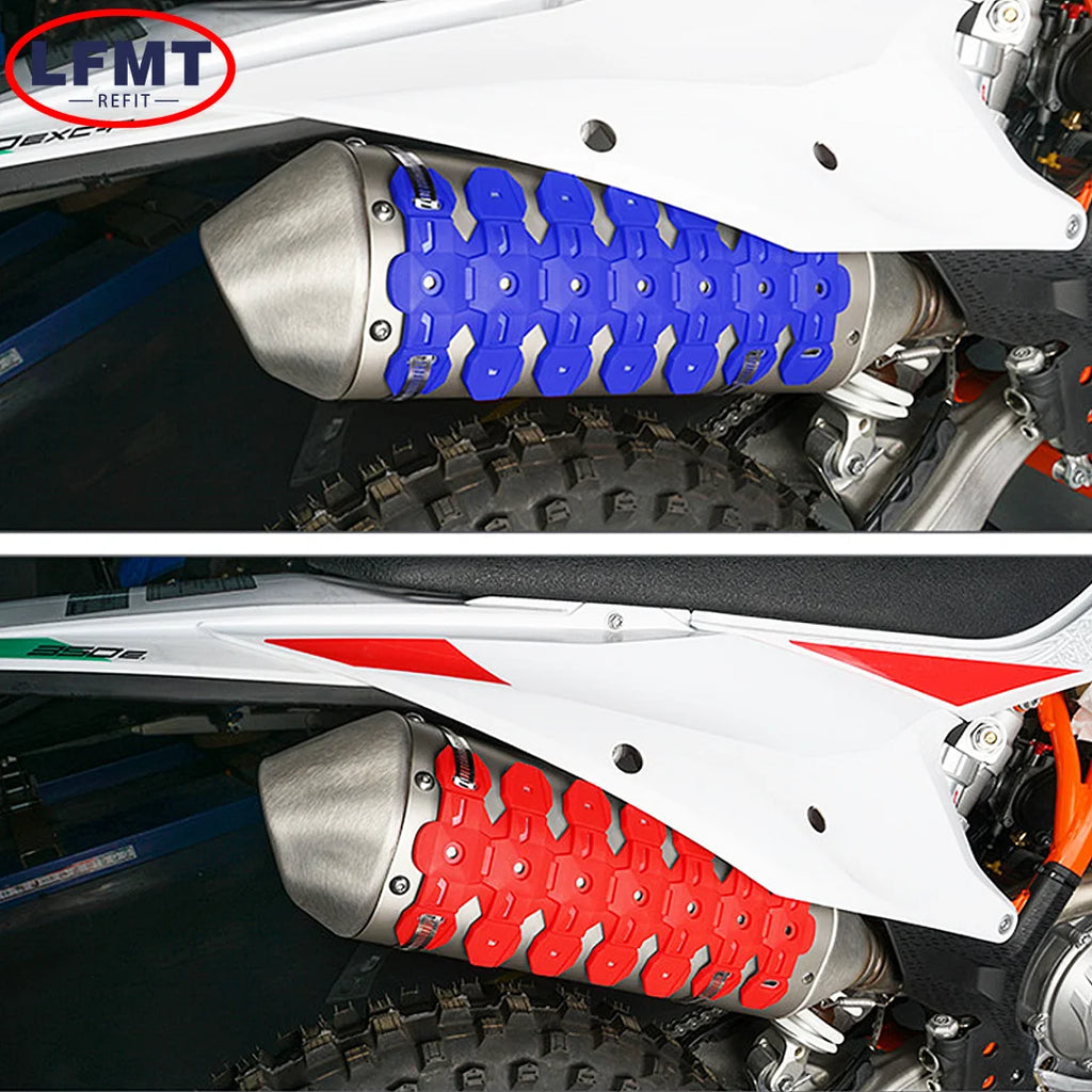 Motorcycle Heat Shield Exhaust Protective Cover For KTM HUSQVARNA HUSABERG YAMAHA SUZUKI GAS-GAS BETA HONDA KAWASAKI 125-500