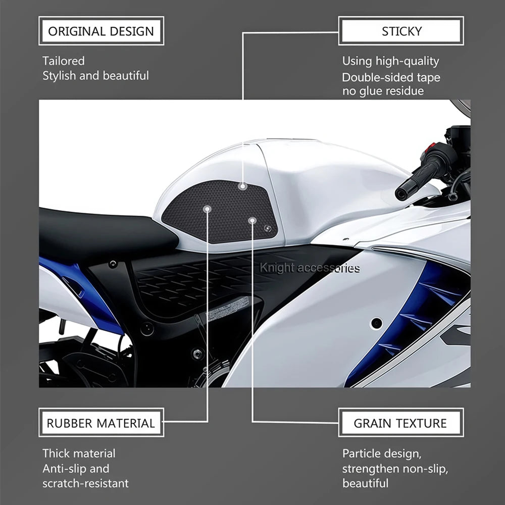 Tank Pad Motorcycle accessories Fuel Tank Pad For Hayabusa GSXR1300 GSXR 1300 2021-2025 Non-slip Side Fuel Tank Waterproof Pad