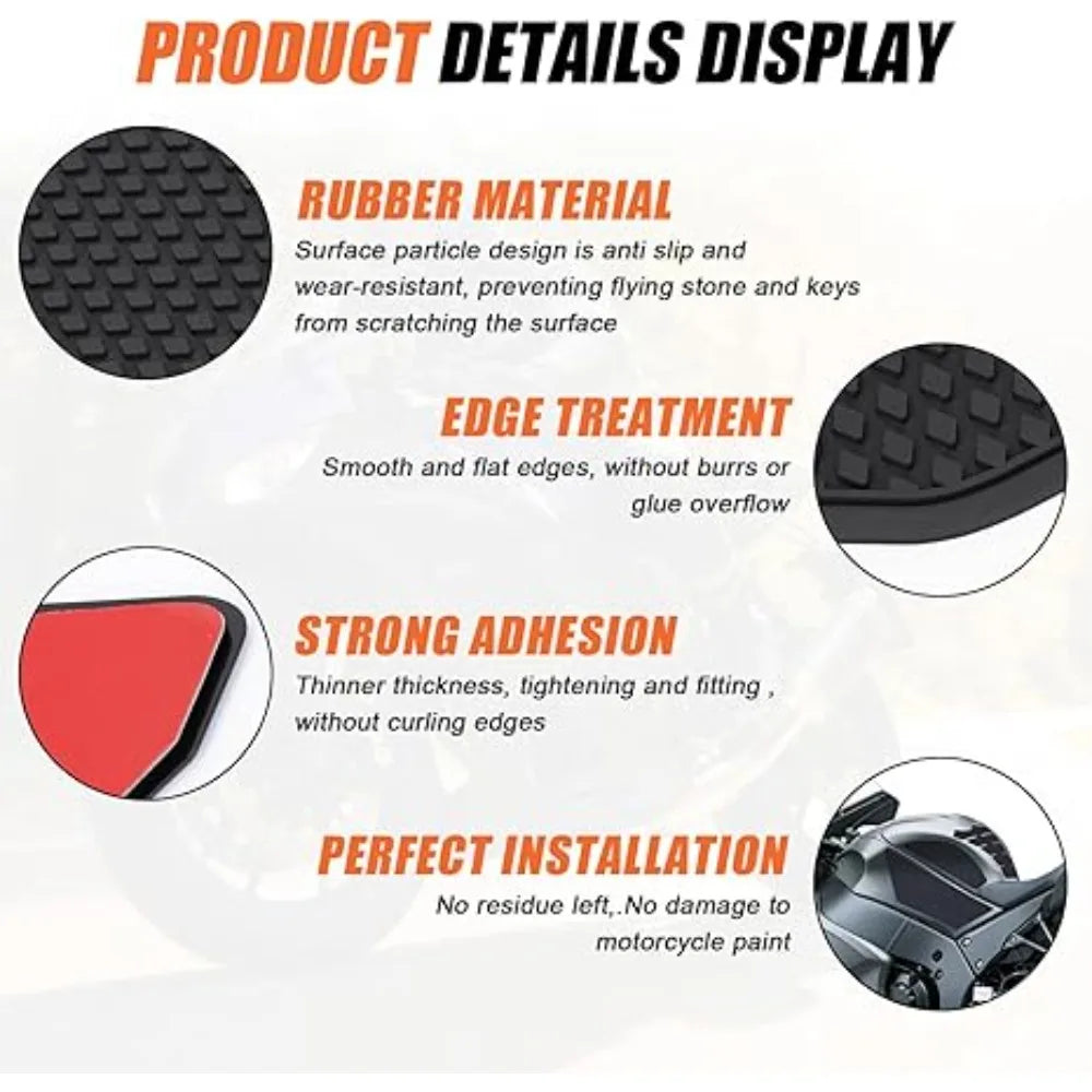 Motorcycle Fuel Tank Pads Anti-Slip Fuel Tank Pad Tank Protectors Accessories for Ninja ZX10R ZX-10R 2011-2025