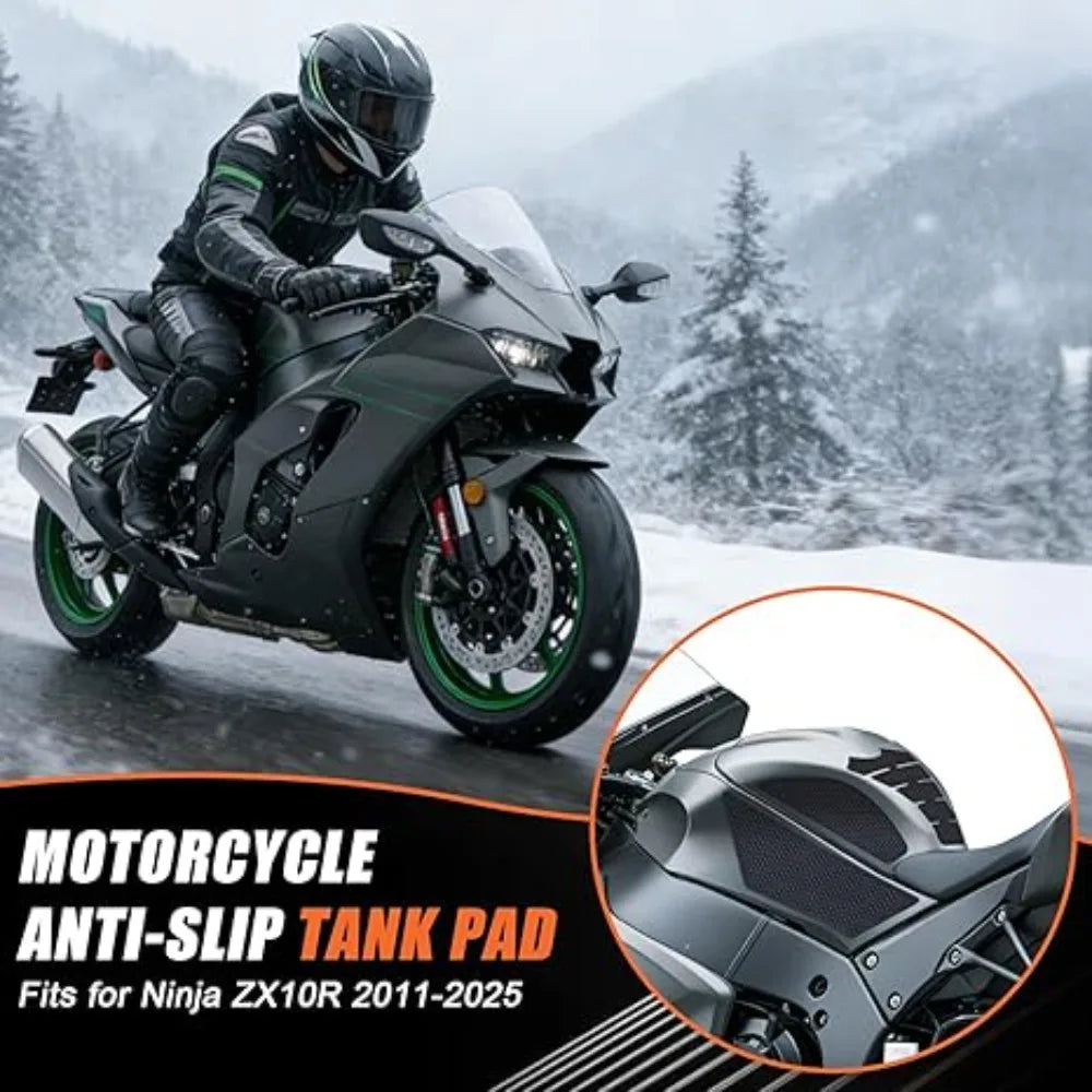 Motorcycle Fuel Tank Pads Anti-Slip Fuel Tank Pad Tank Protectors Accessories for Ninja ZX10R ZX-10R 2011-2025