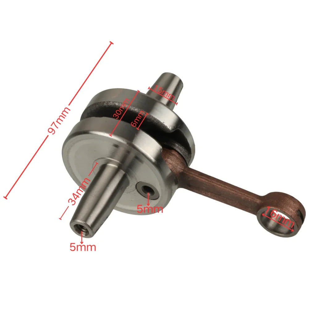 Motorcycle 40-6 44-6 Semicircle Crank Crankshafts Suit For 47 49cc 2 Stroke Engine Scooter Dirt Bike ATV Quad Mini Dirt Bike