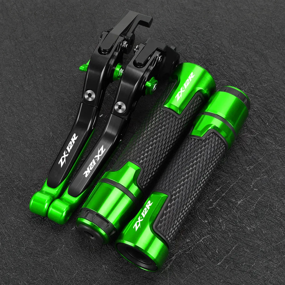 FOR KAWASAKI ZX12R 2000-2001-2002-2003-2004-2005 Motorcycle Aluminum Brake Clutch Levers Handlebar Grip Handle Hand Grips ZX-12R