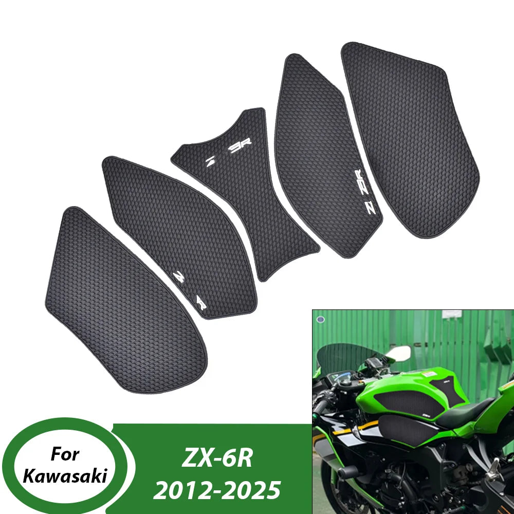  ZX6R Tank Pad For Kawasaki ZX 6R 2012-2026 2025 ZX-6R Anti-slip Side Protection Sticker Traction Pads Motorcycle Accessories ﻿