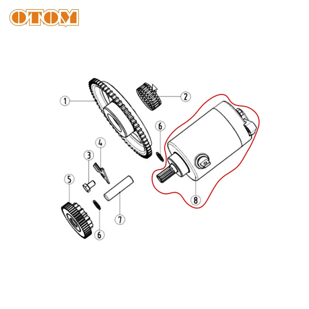 Motorcycle Starter Motor Electric Starter Motor Moric For YAMAHA DT230 MT250 12V MOTOR ASSY STARTING Motocross Engine Dirt Bikes