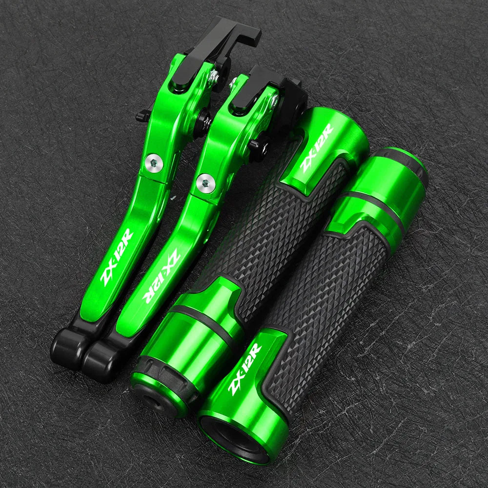 FOR KAWASAKI ZX12R 2000-2001-2002-2003-2004-2005 Motorcycle Aluminum Brake Clutch Levers Handlebar Grip Handle Hand Grips ZX-12R